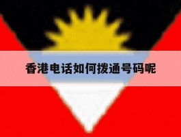 香港电话如何拨通号码呢