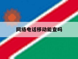 网络电话移动能查吗