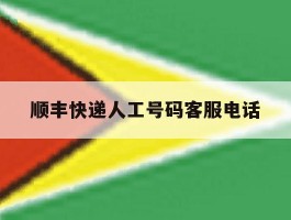 顺丰快递人工号码客服电话