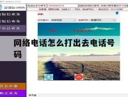 网络电话怎么打出去电话号码