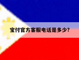 宝付官方客服电话是多少?
