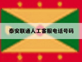 泰安联通人工客服电话号码