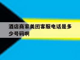 酒店商家美团客服电话是多少号码啊