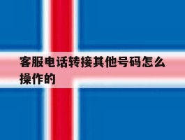 客服电话转接其他号码怎么操作的