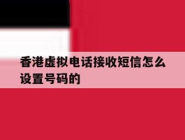 包含香港虚拟电话接收短信怎么设置号码的的词条