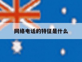 网络电话的特征是什么