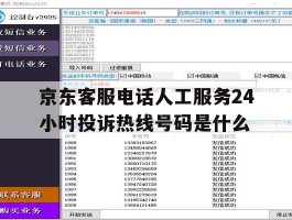 京东客服电话人工服务24小时投诉热线号码是什么的简单介绍