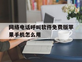 网络电话呼叫软件免费版苹果手机怎么用