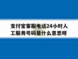 支付宝客服电话24小时人工服务号码是什么意思呀的简单介绍