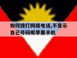 如何拨打网络电话,不显示自己号码呢苹果手机的简单介绍