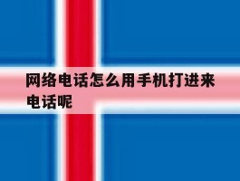网络电话怎么用手机打进来电话呢