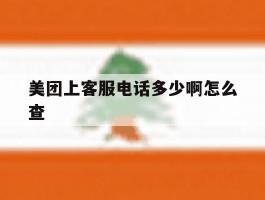 美团上客服电话多少啊怎么查