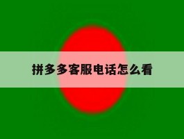 拼多多客服电话怎么看