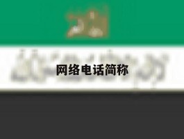 网络电话简称