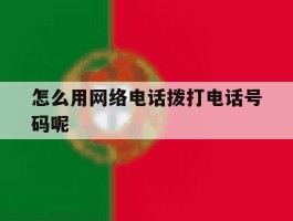 怎么用网络电话拨打电话号码呢