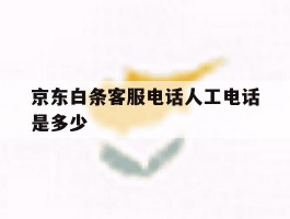 京东白条客服电话人工电话是多少
