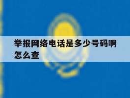 举报网络电话是多少号码啊怎么查