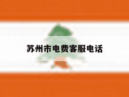 苏州市电费客服电话