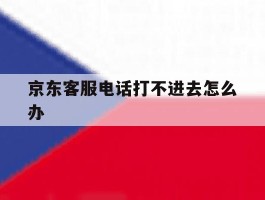 京东客服电话打不进去怎么办