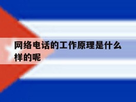 网络电话的工作原理是什么样的呢