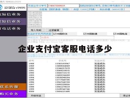 企业支付宝客服电话多少