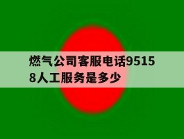 燃气公司客服电话95158人工服务是多少的简单介绍