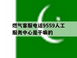 燃气客服电话9559人工服务中心是干嘛的的简单介绍