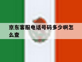 京东客服电话号码多少啊怎么查