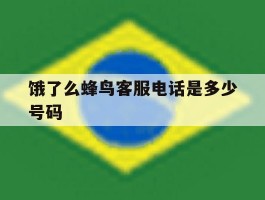 饿了么蜂鸟客服电话是多少号码