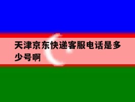 天津京东快递客服电话是多少号啊