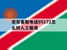 京东客服电话95172怎么转人工服务