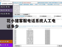 花小猪客服电话系统人工电话多少
