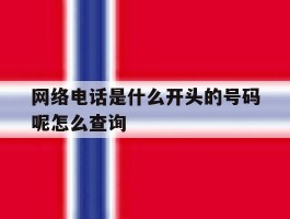 网络电话是什么开头的号码呢怎么查询