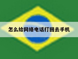 怎么给网络电话打回去手机