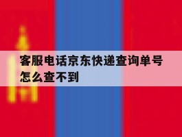 客服电话京东快递查询单号怎么查不到
