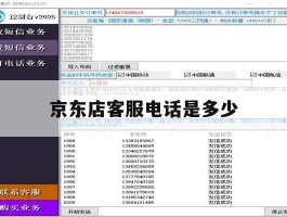 京东店客服电话是多少