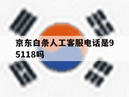 京东白条人工客服电话是95118吗
