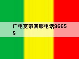广电宽带客服电话96655