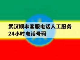 武汉顺丰客服电话人工服务24小时电话号码