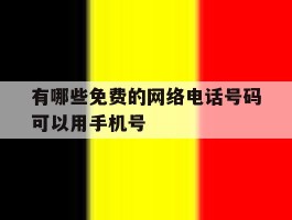 有哪些免费的网络电话号码可以用手机号