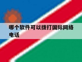 哪个软件可以拨打国际网络电话