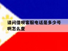 请问借呗客服电话是多少号啊怎么查