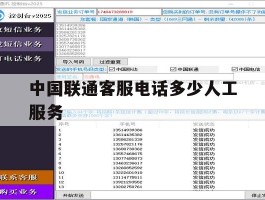 中国联通客服电话多少人工服务
